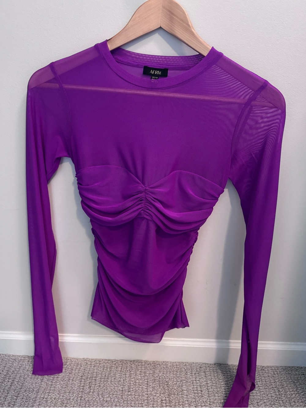 Sheer Long-Sleeve Top